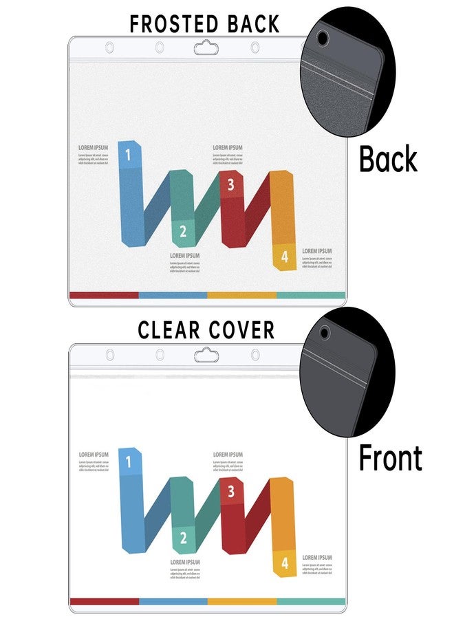 AKONEGE 6PCS Hard Sheet Protectors 8.5x11 Waterproof Resealable Zip Paper Page Protectors Clear Rigid Plastic Sleeves for Photos Certificate, Heavy Duty Document Holder Wall Sign Holder, Horizontal - Image 4